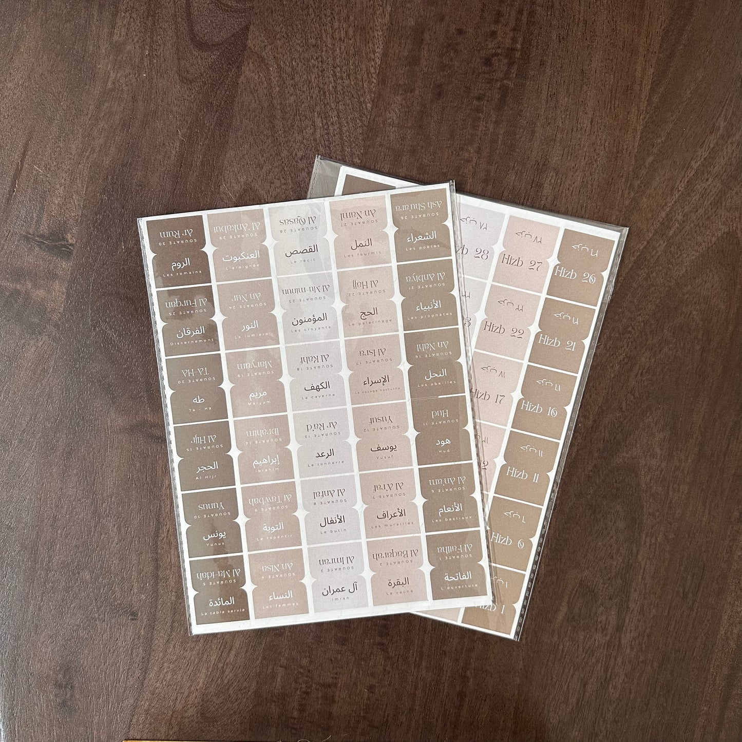 Onglet beige