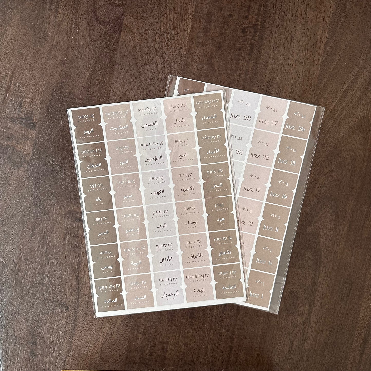 Onglet beige
