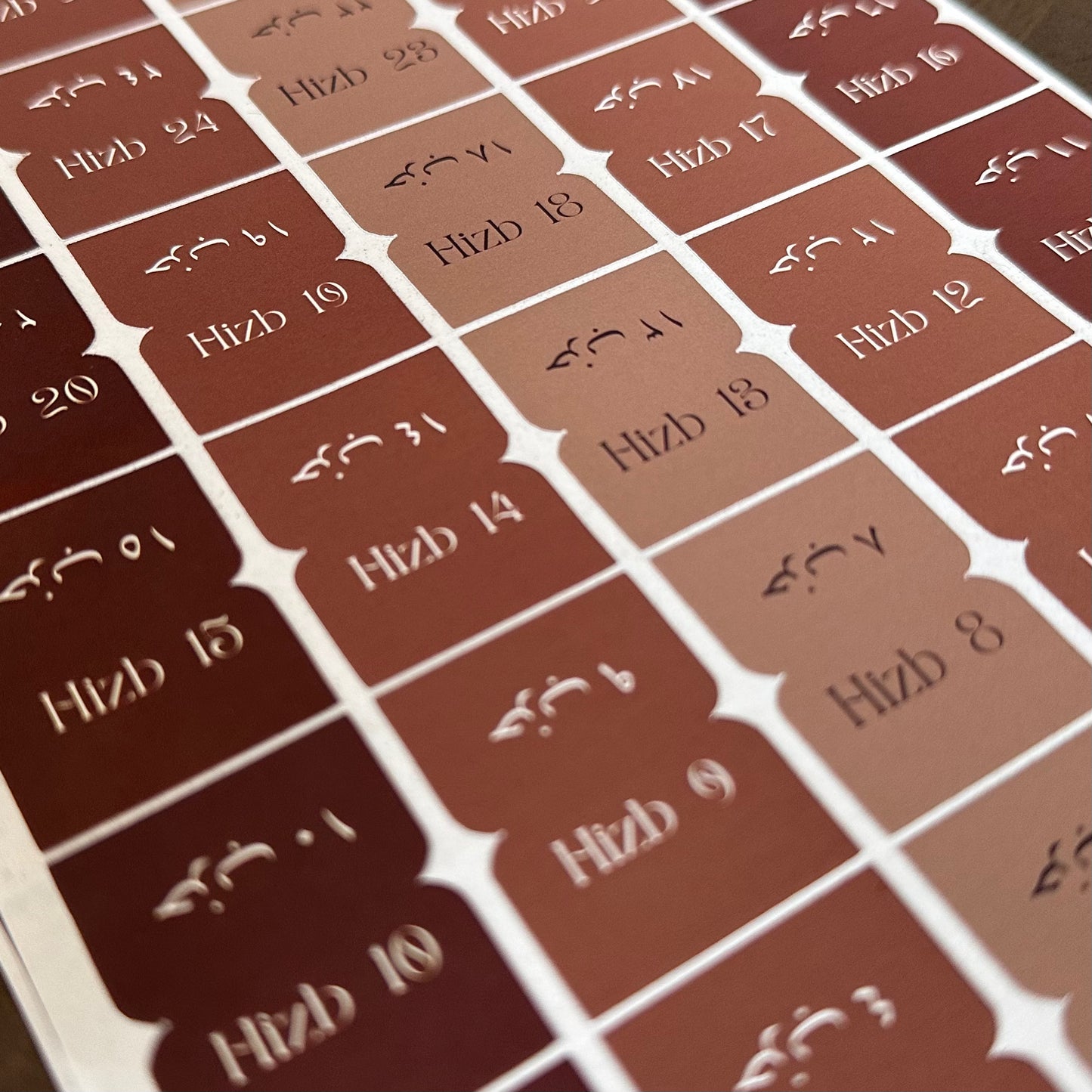 Onglets marron acajou