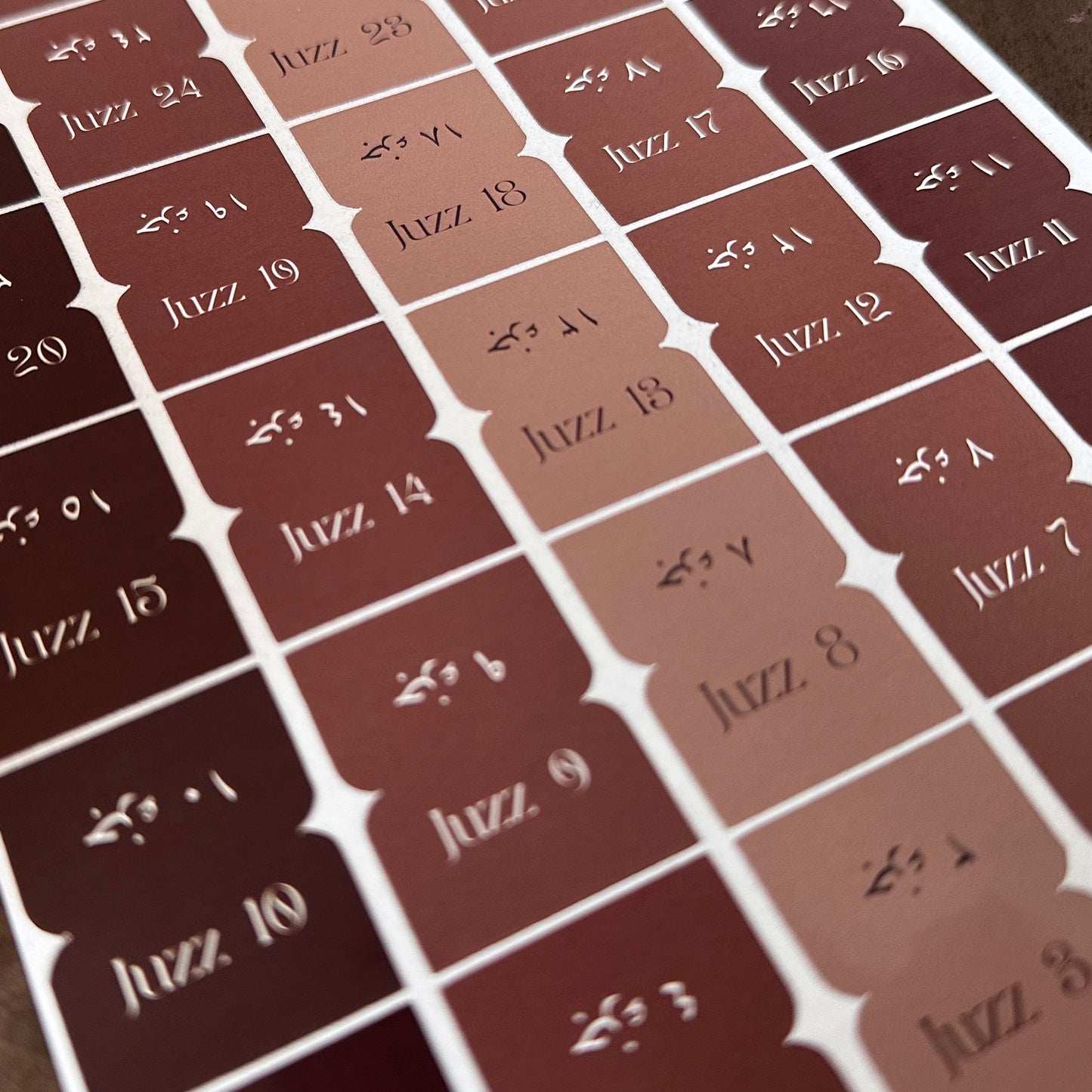 Onglets marron acajou
