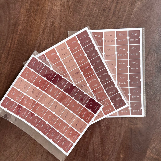 Onglets marron acajou