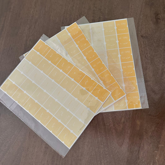 Onglets jaune pastel
